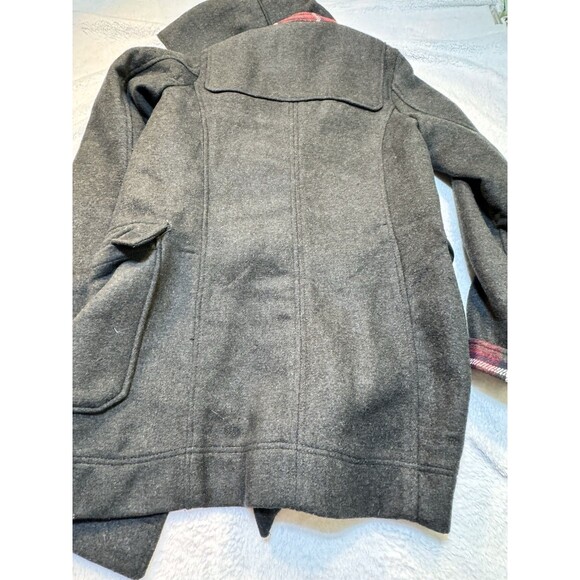 Thread & Supply Womens Black woven Duffle Coat with flannel linging size XL - Picture 9 of 10